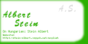 albert stein business card